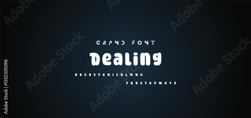 Vector of modern comical font and alphabet. Playful style font design, colorful childish alphabet, letters and numbers vector illustration