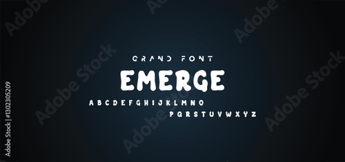 Vector of modern comical font and alphabet. Playful style font design, colorful childish alphabet, letters and numbers vector illustration