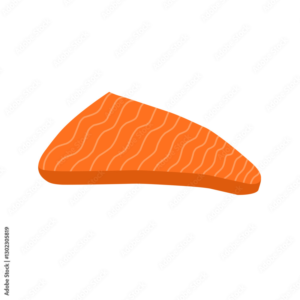 Illustration of Fresh Salmon Fillet Illustration of Fresh Salmon Fillet