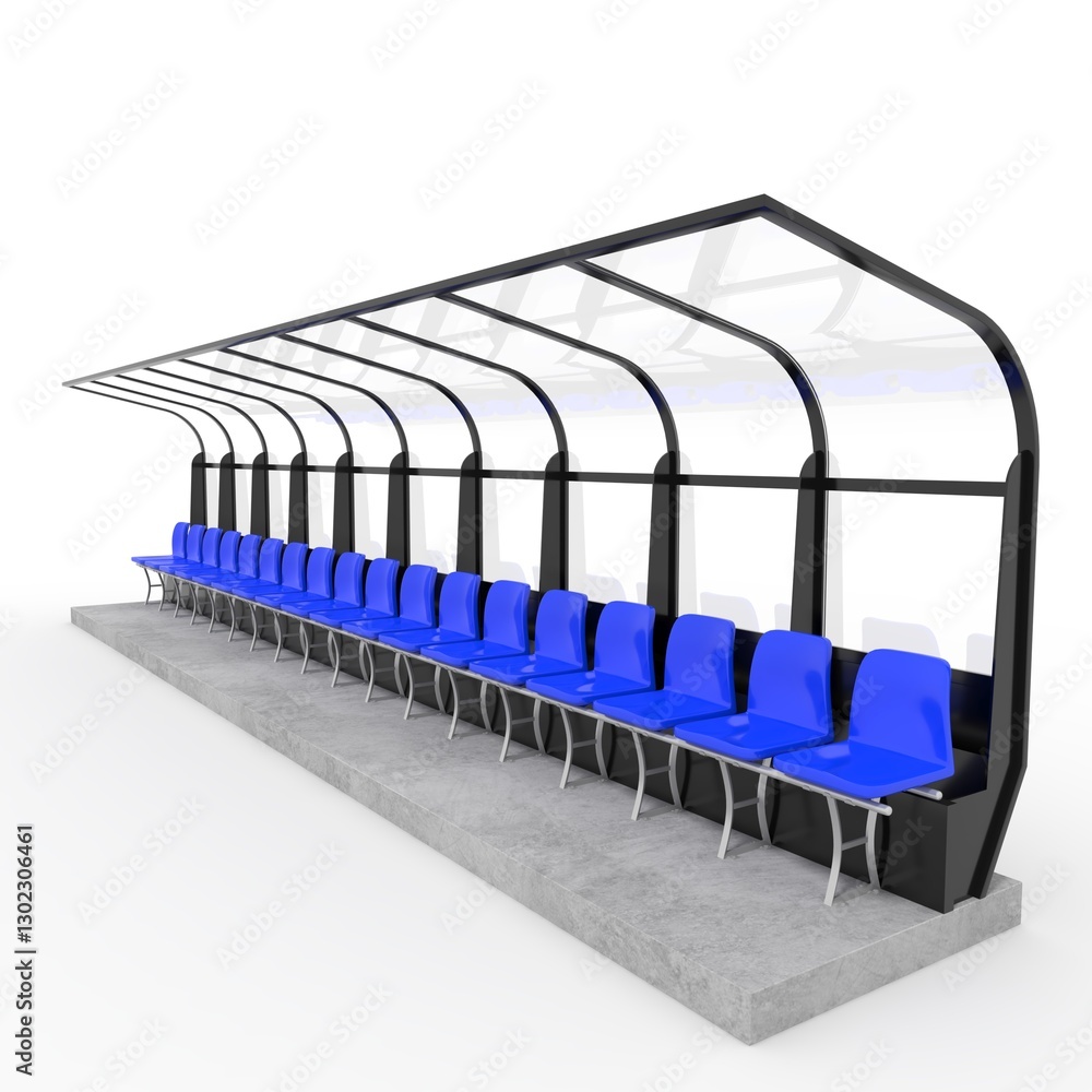 3d render Soccer Bench design element Furniture 3d render Soccer Bench design element Furniture