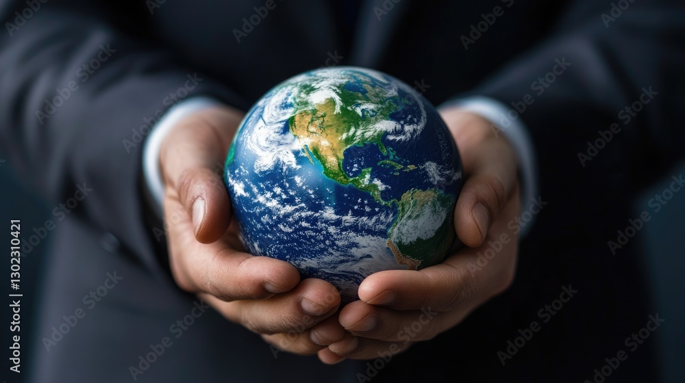 Global Responsibility, Hands Holding Earth Global Responsibility, Hands Holding Earth