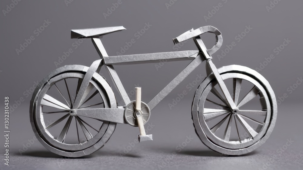 Fototapeta premium A stunning paper sculpture of a bicycle showcasing intricate craftsmanship