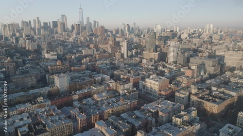Wallpaper Mural Aerial view of New York City's East Village. Shot at sunrise in Lower Manhattan Torontodigital.ca