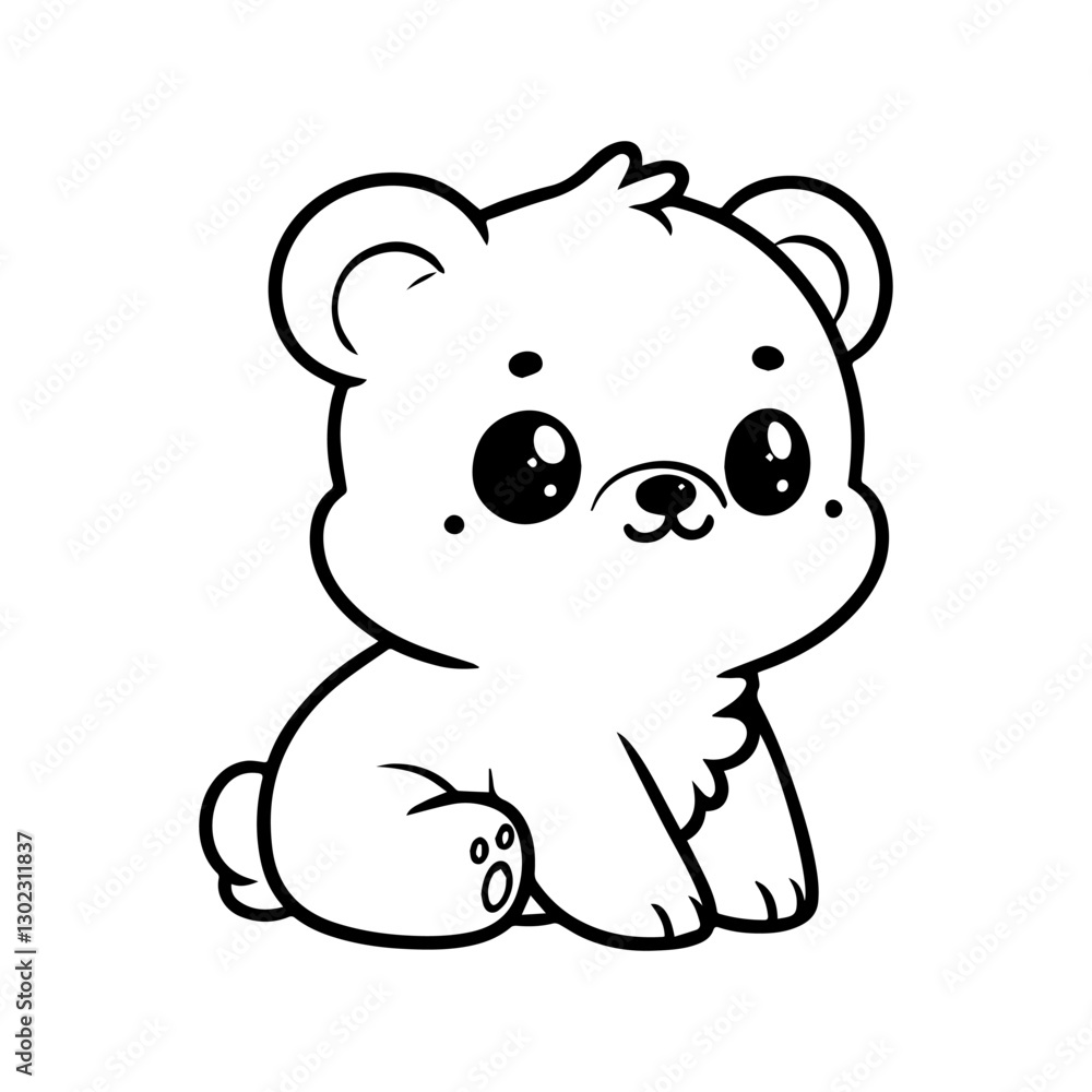 Naklejka premium a illustration of cute bear