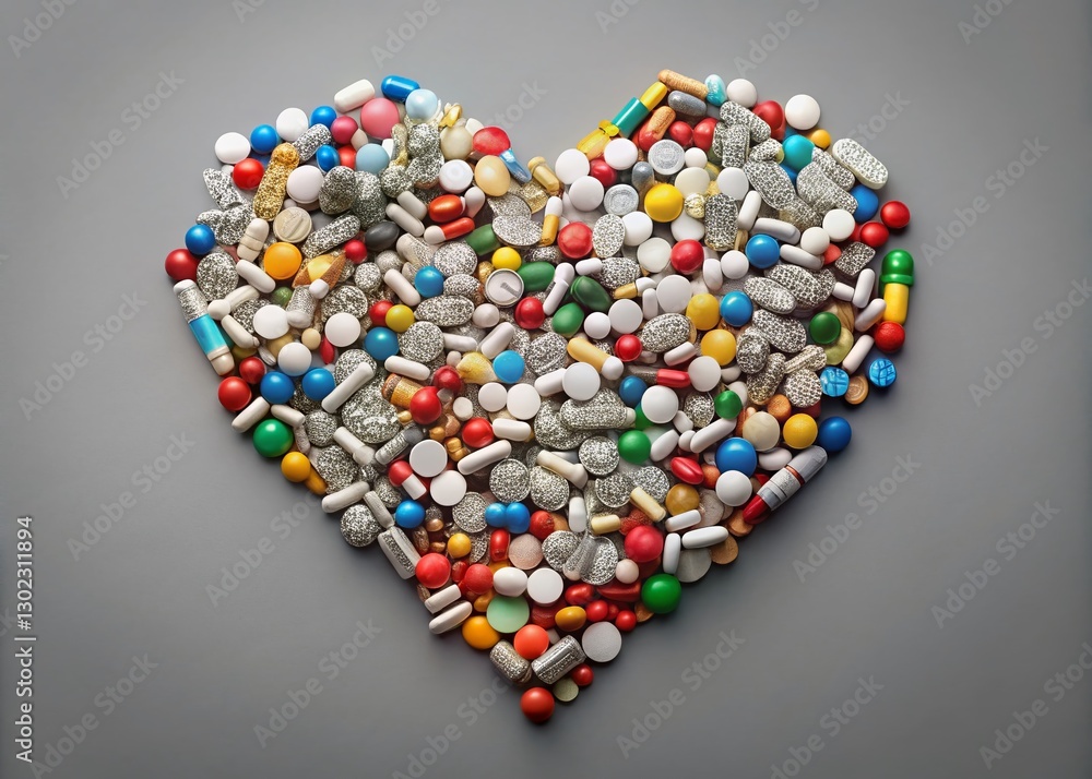 Aerial View of Heart Shaped Pills & Money: Corruption in Healthcare Aerial View of Heart Shaped Pills & Money: Corruption in Healthcare