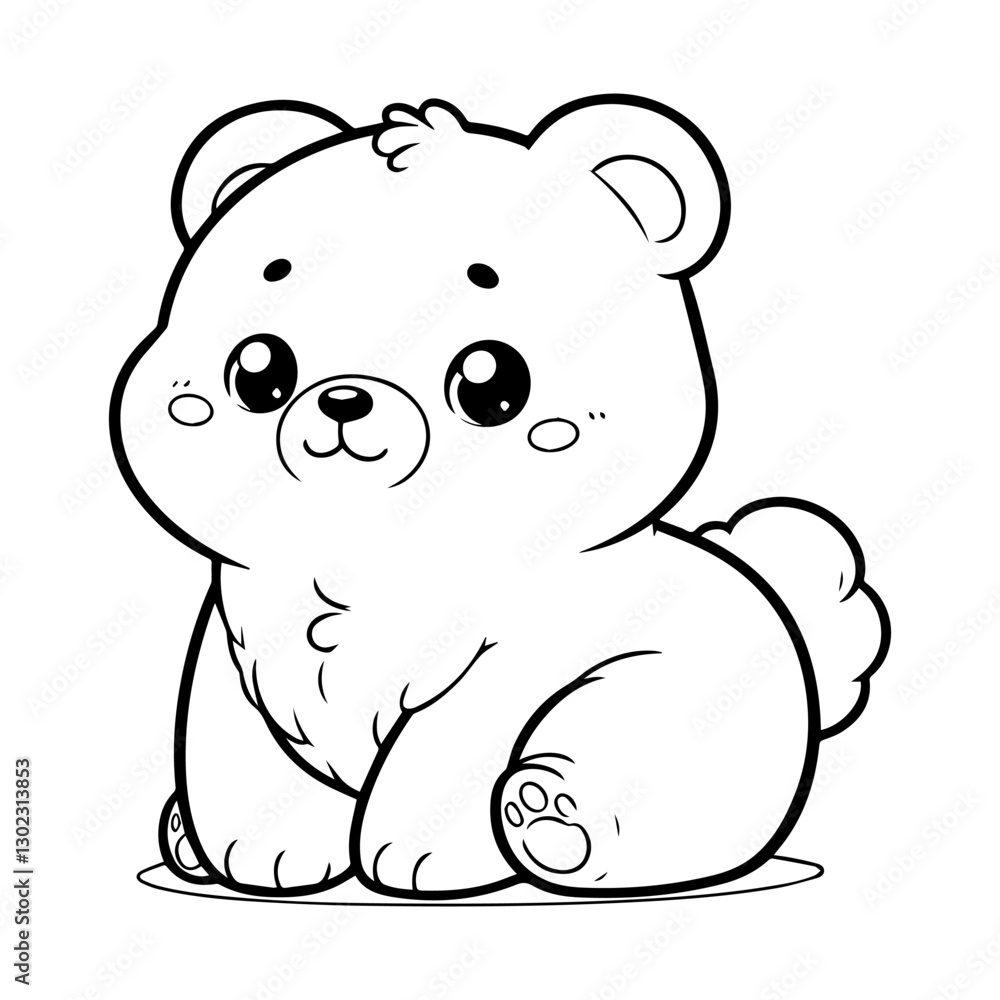 Fototapeta premium a illustration of cute bear