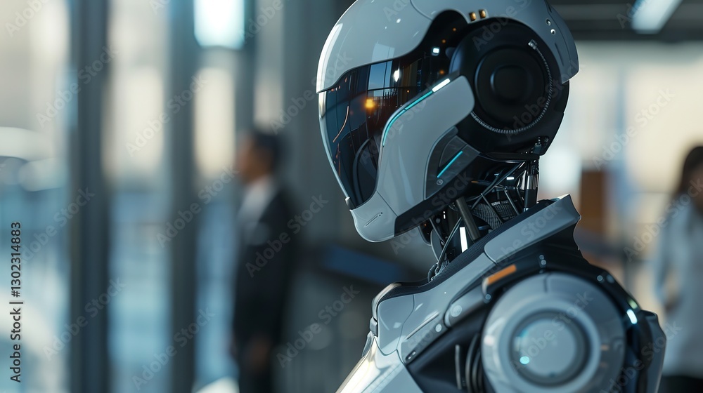 Fototapeta premium Humanoid Robot: A Glimpse into the Future of AI