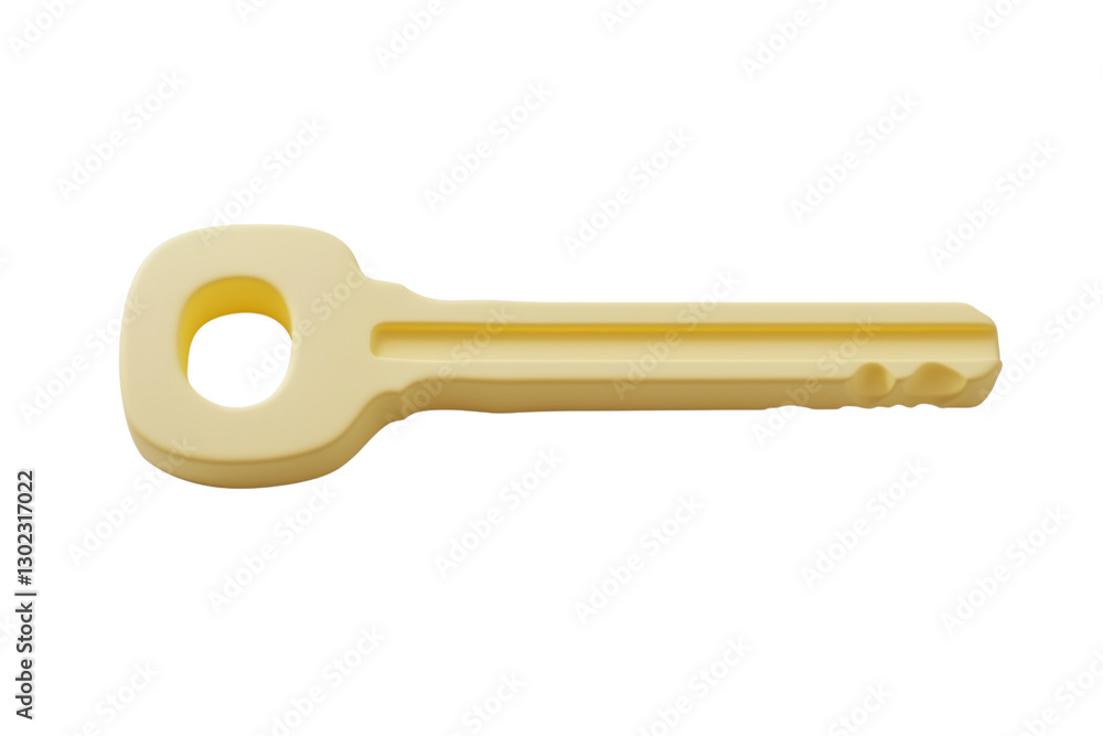 3D icon of a simple key, on Transparent PNG format Background. 3D icon of a simple key, on Transparent PNG format Background.