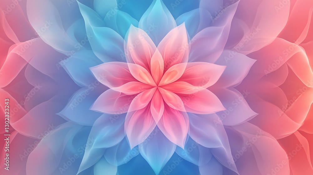 Obraz premium Abstract symmetrical petal pattern