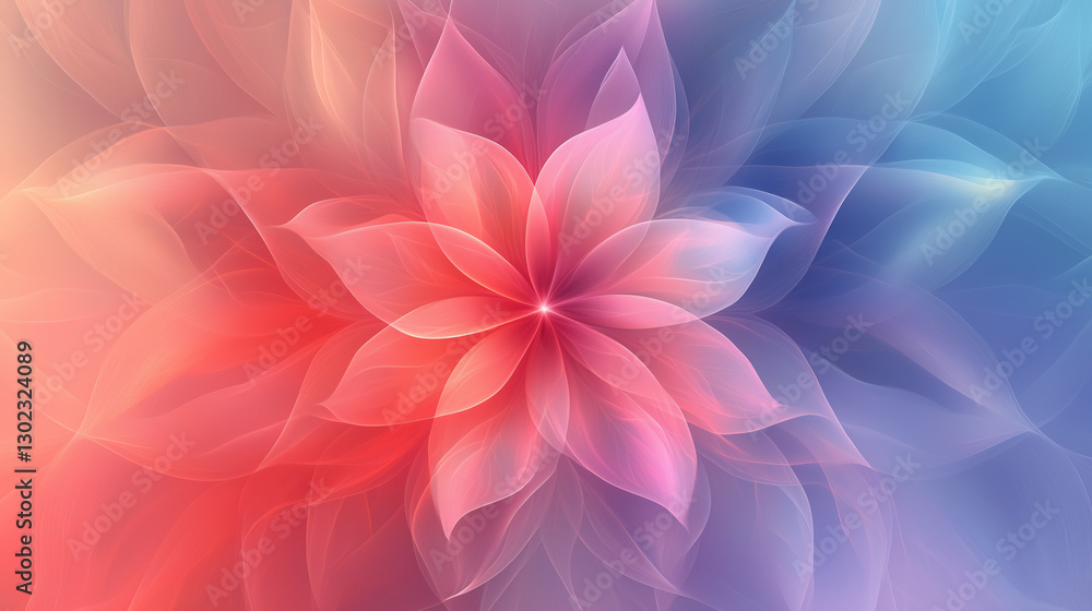 Abstract symmetrical petal pattern