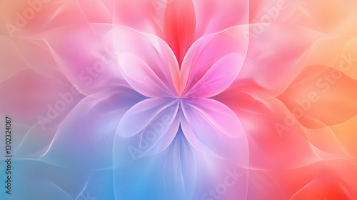 Abstract symmetrical petal pattern