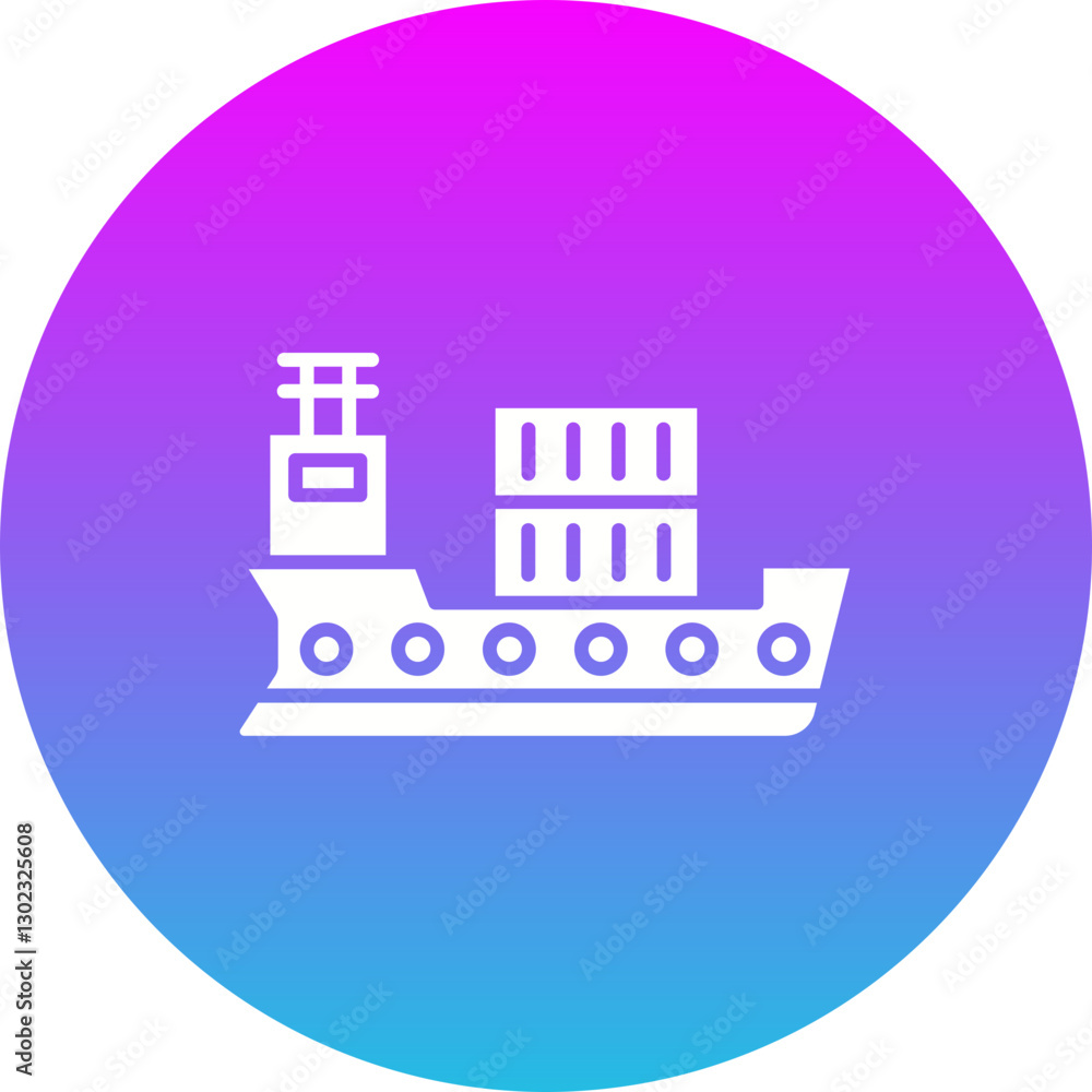 Obraz premium Cargo ship Icon