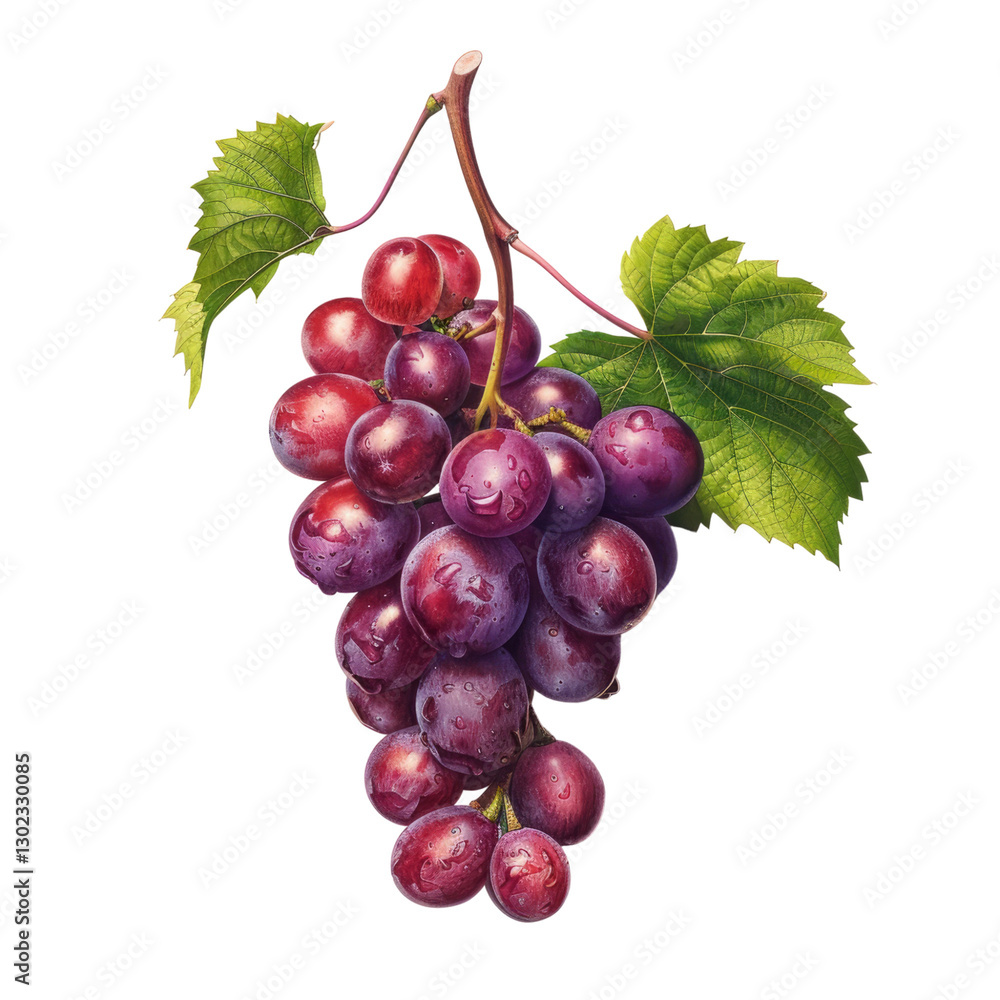 Fototapeta premium Grapes transparent background
