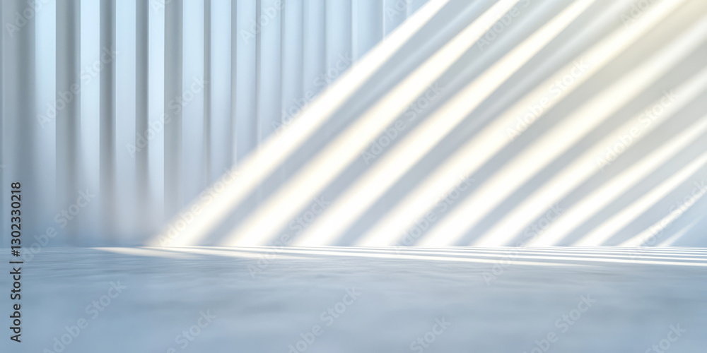 Obraz premium Play of light and shadows in a minimalist space with vertical stripes