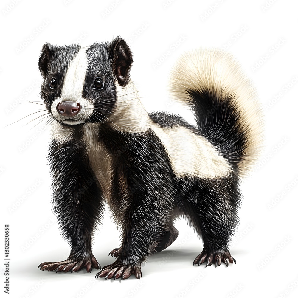 badger running on white background badger running on white background
