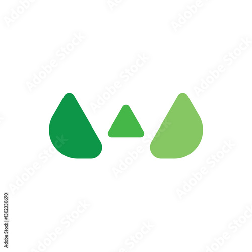 W Mountain Logo Template Icon