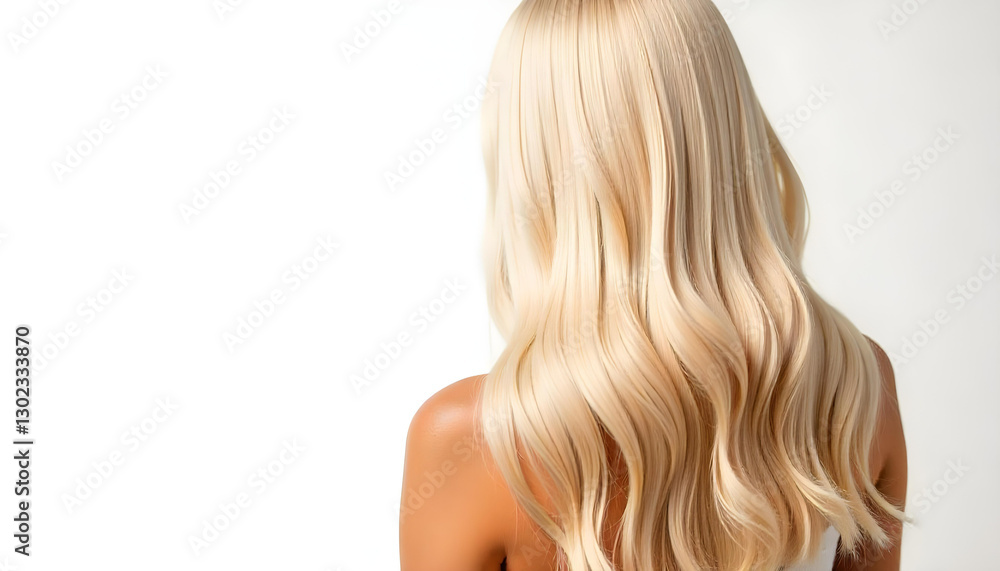 Fototapeta premium beautiful female hair on a white background
