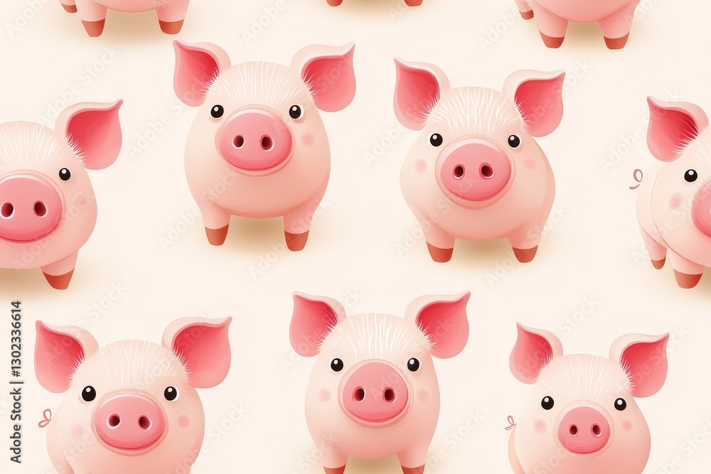Cartoon pig abstract background texture pattern seamless Cartoon pig abstract background texture pattern seamless