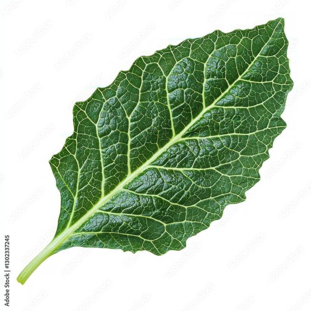 Bright green kale leaf with natural texture isolated on white background Bright green kale leaf with natural texture isolated on white background