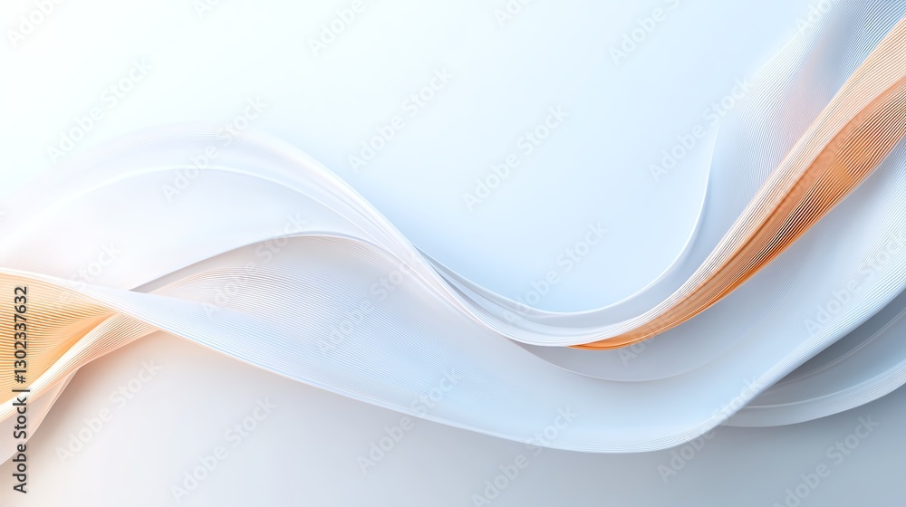 Naklejka premium Elegant flowing lines in soft colors creating an abstract art piece, perfect for design and creative projects.