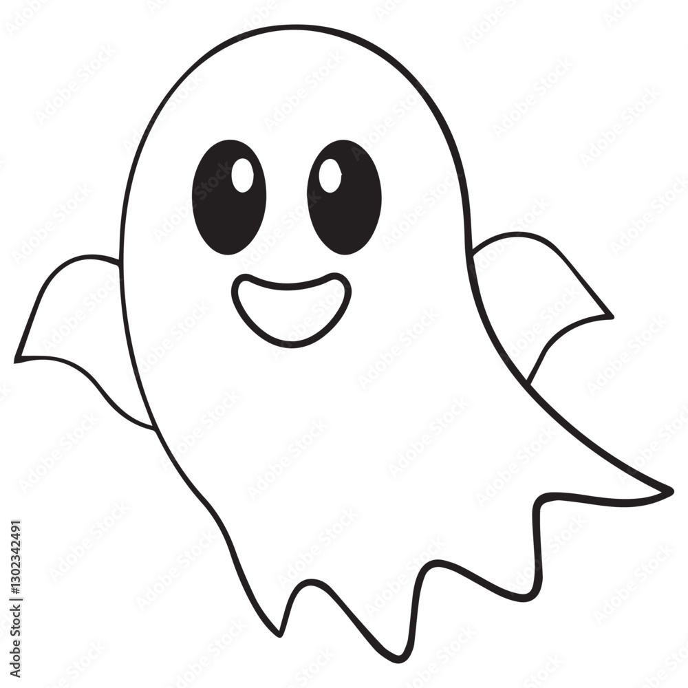 Boo, scary ghost flat vector illustration for Halloween, cartoon character for holiday. Boo, scary ghost flat vector illustration for Halloween, cartoon character for holiday.
