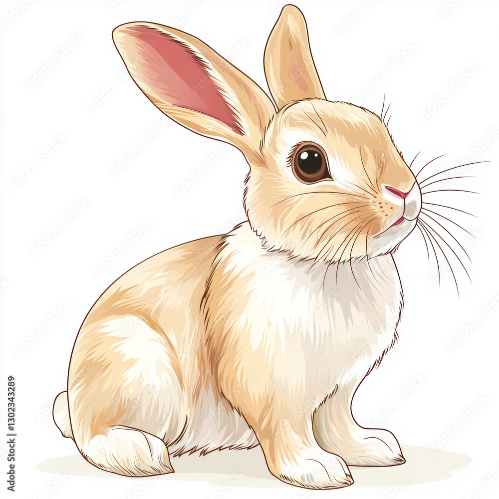 Playful Easter illustrations perfect with a charming rabbit. Playful Easter illustrations perfect with a charming rabbit.