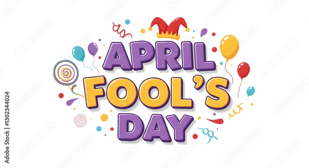 Fototapeta premium illustration for April fool’s day