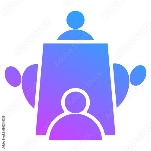Online Learning Icon Symbol Glyph Gradient