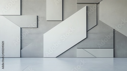 Wallpaper Mural Modern architectural abstract wall design with geometric shapes and patterns in minimalist style. Torontodigital.ca