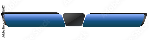 Free Download Blue and black lower third scoreboard ticker bar isolated on transparent background, sleek modern broadcast design element for sports streaming, live match updates, e-sports overlays - GFXLoad