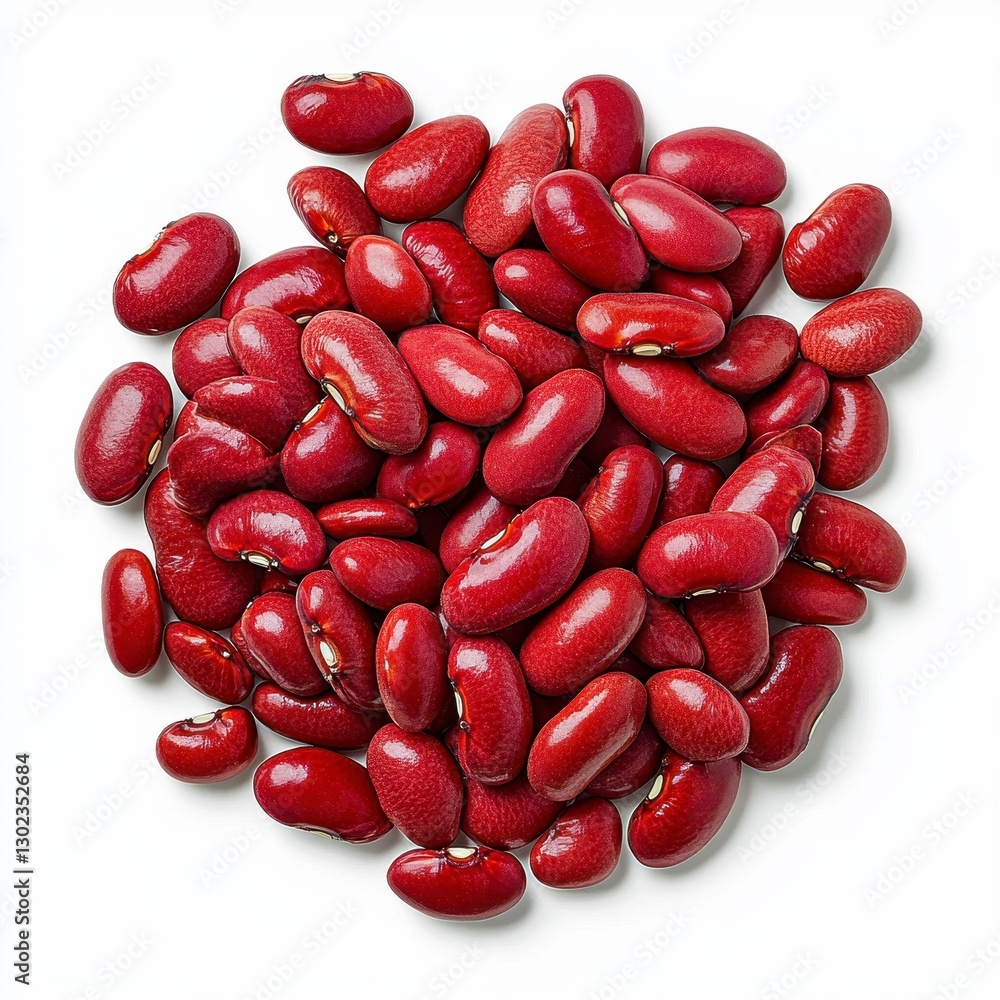 Pile Of Red Kidney Beans On White Background Pile Of Red Kidney Beans On White Background