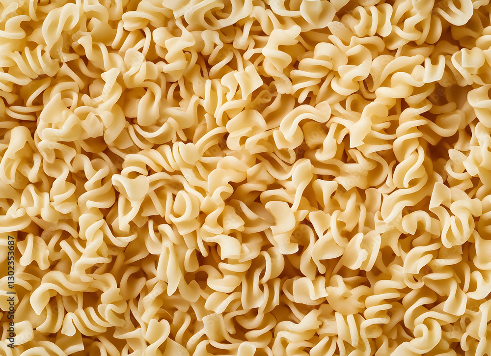 Close-up shot showcasing a visually appealing texture and pattern of fusilli pasta, perfect for food-related projects and creative culinary backgrounds and concepts Close-up shot showcasing a visually appealing texture and pattern of fusilli pasta, perfect for food-related projects and creative culinary backgrounds and concepts