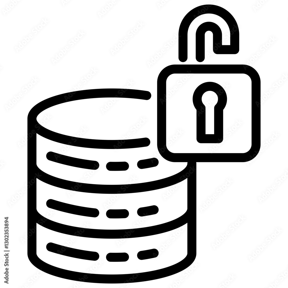 Data and network Icon Symbol Black Outline Data and network Icon Symbol Black Outline