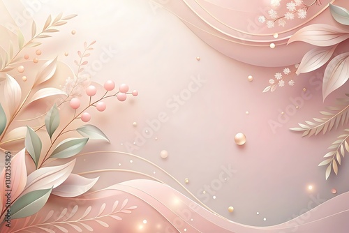 Pink background with a flowery design