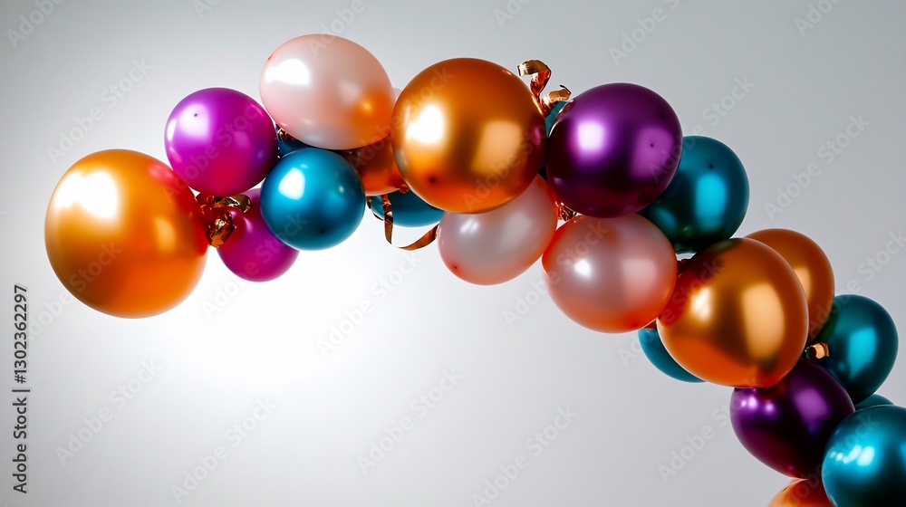 Fototapeta premium Vibrant Balloon Arch: A Festive Celebration