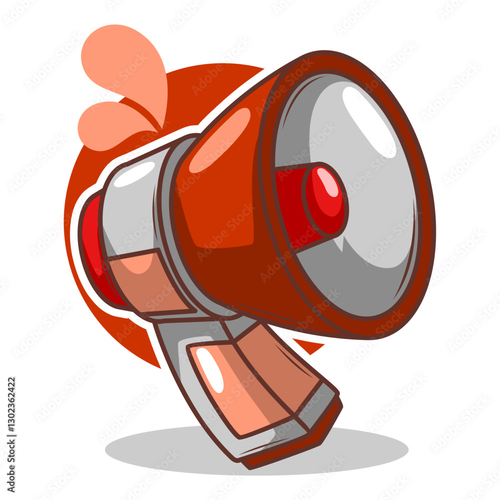 Obraz premium Flat design style megaphone horn loudspeaker