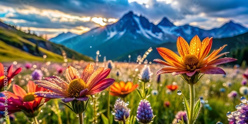 Bridger Mountains Macro Photography: Wildflower Close-Up, Montana Landscape Detail photo