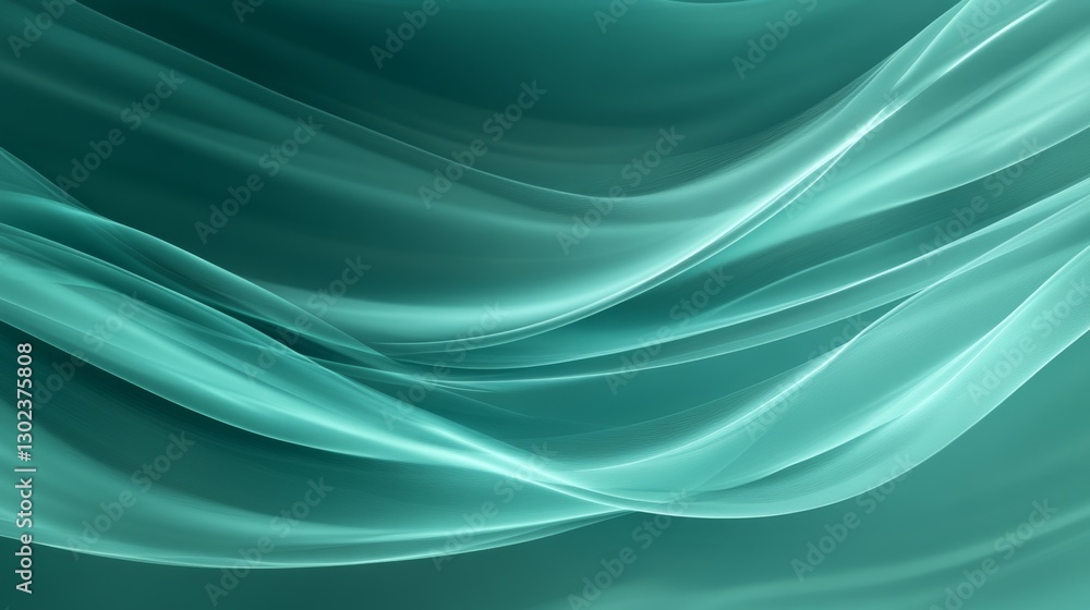 Fototapeta premium Teal Swirls: Abstract Currents Flowing to Serenity 