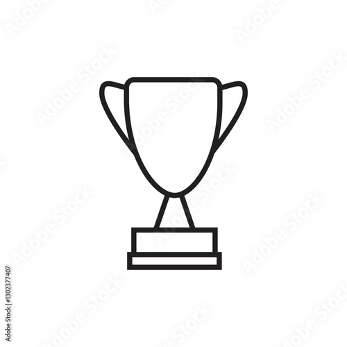 trophy design template icon vector illustration