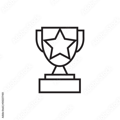 trophy design template icon vector illustration