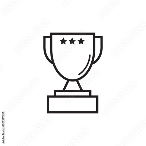 trophy design template icon vector illustration