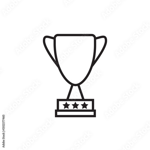trophy design template icon vector illustration