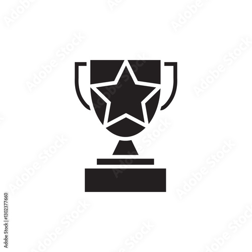 trophy design template icon vector illustration