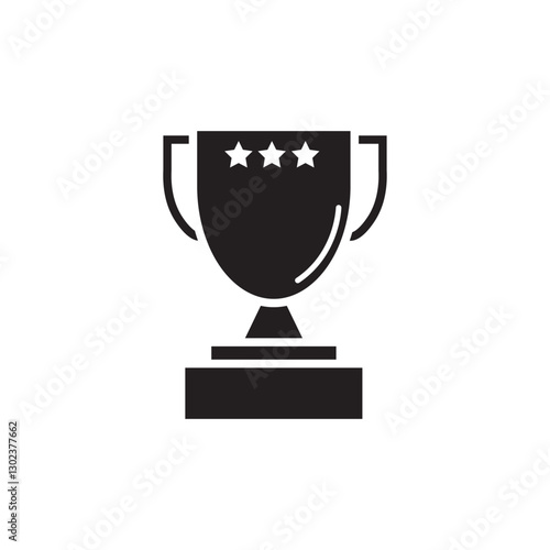 trophy design template icon vector illustration