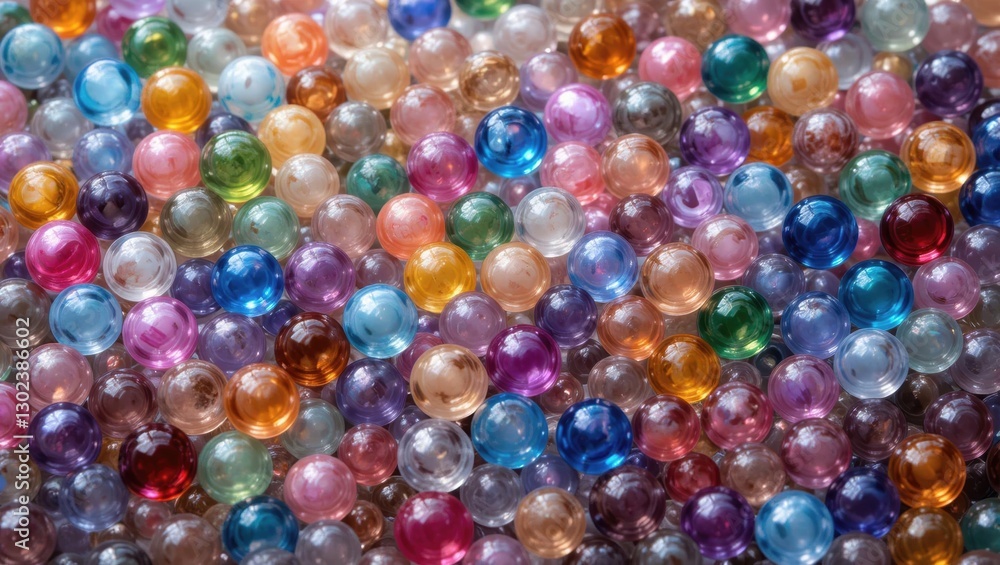 Colorful Collection of Shiny Transparent Beads in Various Shapes and Sizes for Creative Crafts Colorful Collection of Shiny Transparent Beads in Various Shapes and Sizes for Creative Crafts