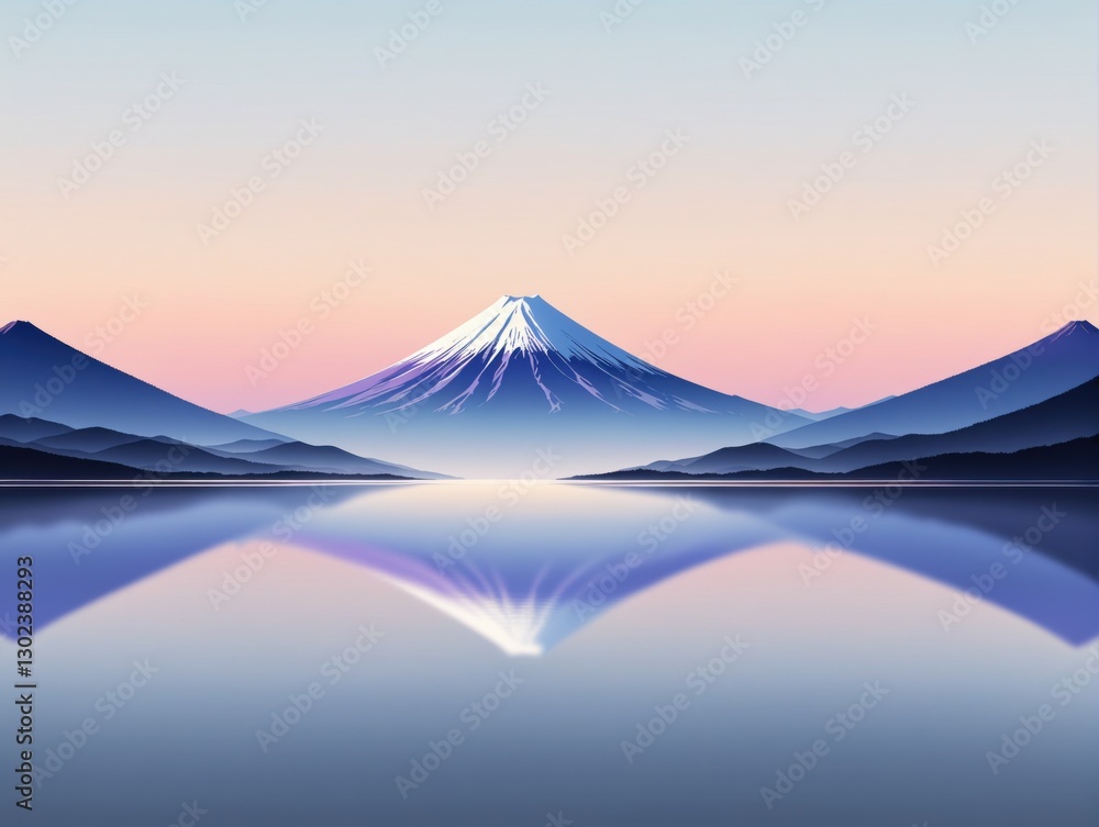 Fototapeta premium Mount Fuji Minimalist Wallpaper