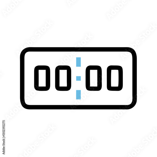 Timer display showing zero hours and zero minutes
