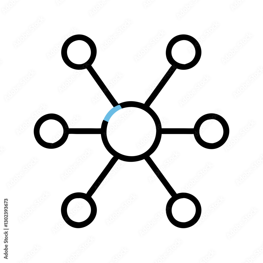 Abstract network connection graphic illustration on white background Abstract network connection graphic illustration on white background