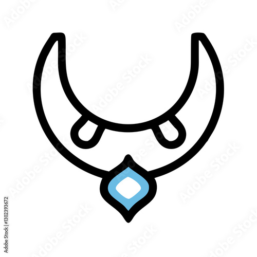 Minimalist necklace design with blue gemstone