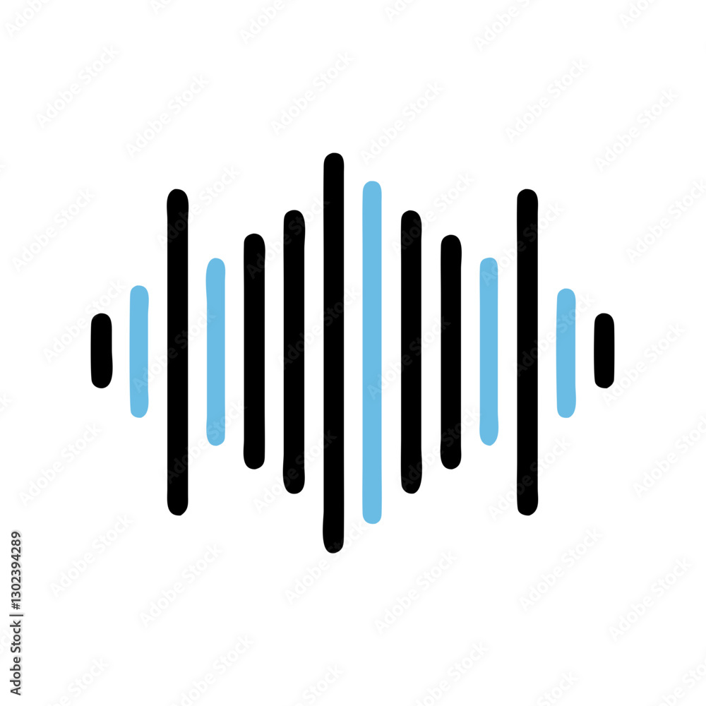 Soundwave graphic in black and blue design Soundwave graphic in black and blue design